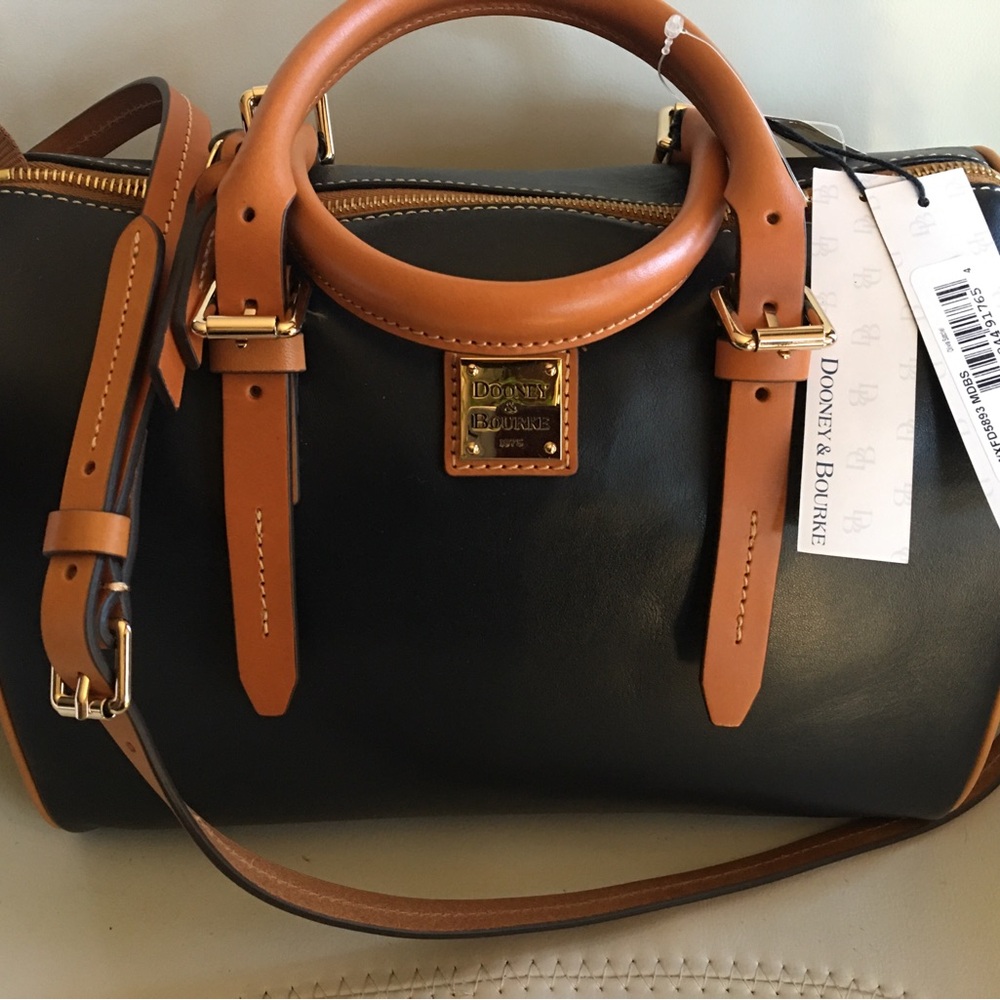 Dooney & Bourke Midnight Blue and Tan Handbag